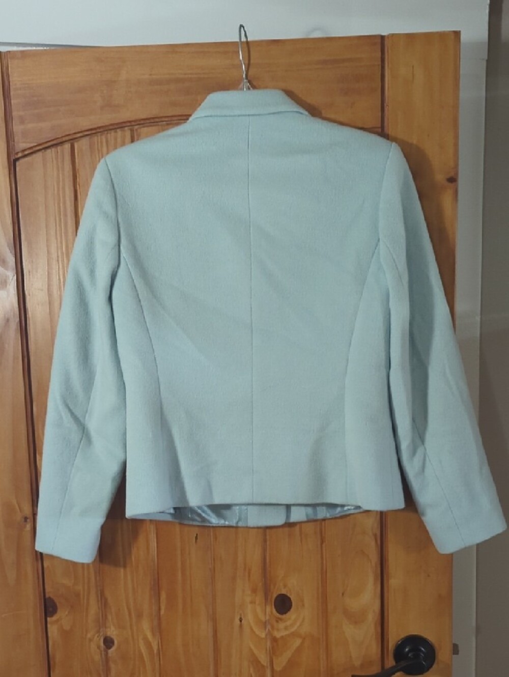 Talbots Light Blue Angora Rabbit and Wool Blazer - Picture 2 of 9